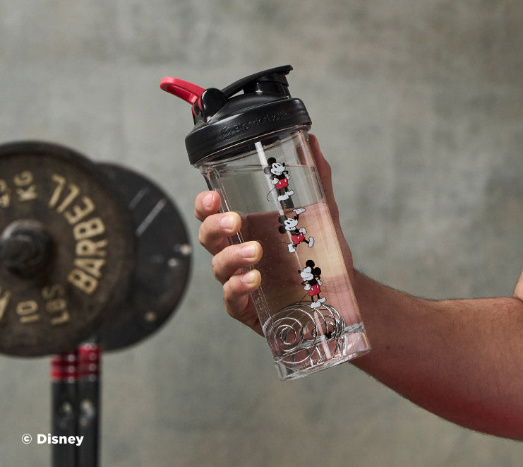 pro-series-z5 Mickey_Mouse_Protein_Shaker_Bottle_Being_Held_In_the_Gym.jpg